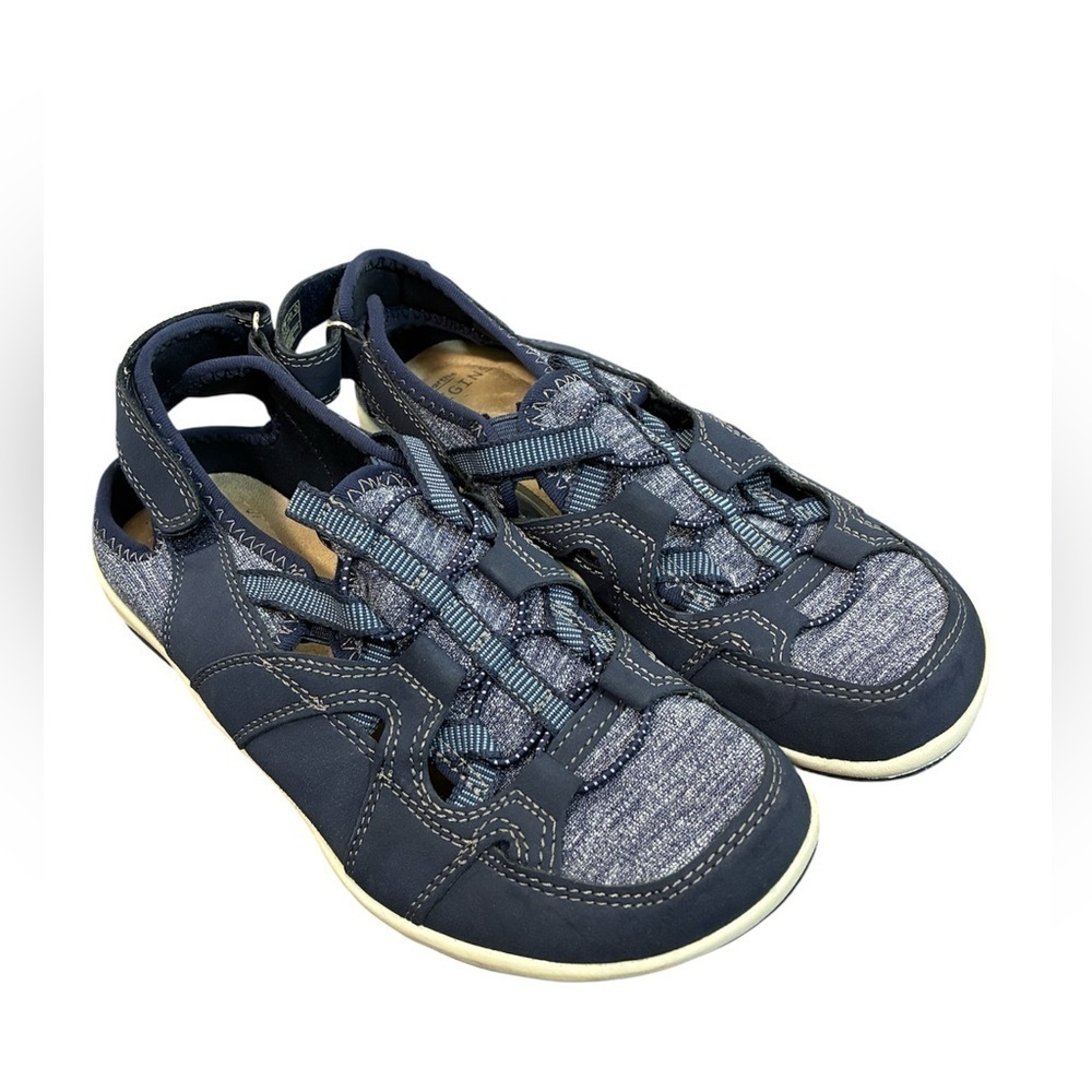 Earth Origins Athletic Sneakers Shoes 7 Navy Blue Strapback Hiking Outdoor